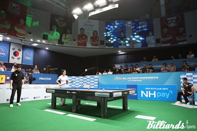 한지은과 스롱 피아비의 4강전 장면.