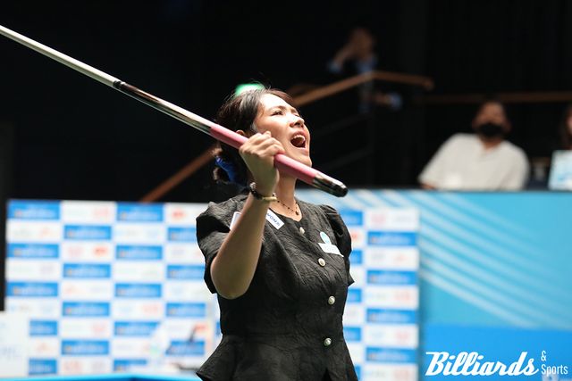 아슬아슬한 공방전 끝에 한지은을 꺾은 스롱 피아비가 두 대회 연속 결승에 올라 2연속 우승에 도전한다. 사진=고양/이용휘 기자