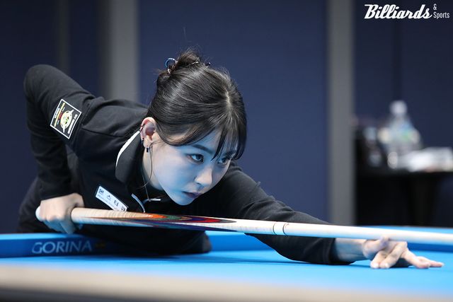 김가영과 32강에서 대결하는 송민지.