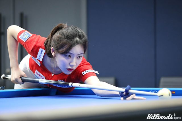 장가연과 64강에서 맞붙는 정수빈(NH농협카드).