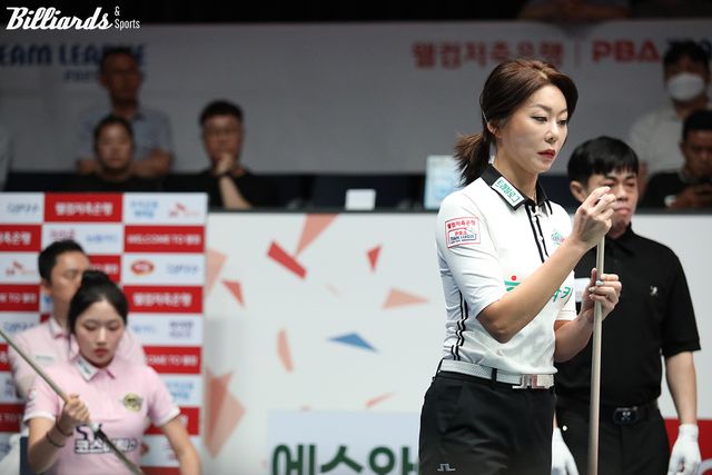 김가영은 2라운드 우승 직전에 한지은에게 6세트를 내줬다.