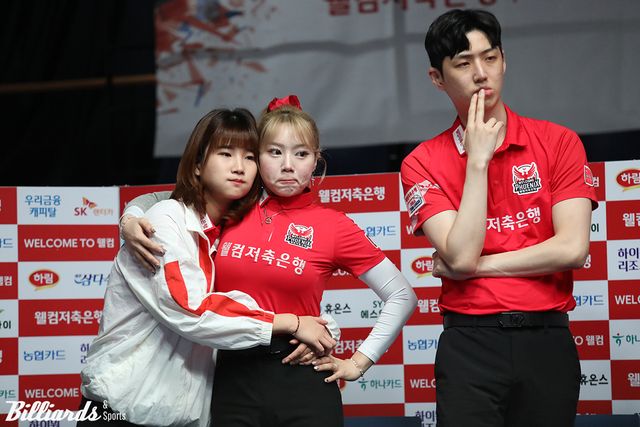 웰컴저축은행 용현지 김예은 한지승(왼쪽부터).&nbsp;&nbsp;사진=고양/이용휘 기자