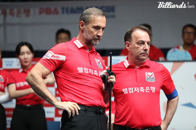 웰컴저축은행의 승리를 견인한 세미 사이그너와 다니엘 산체스.&nbsp;&nbsp;사진=고양/이용휘 기자