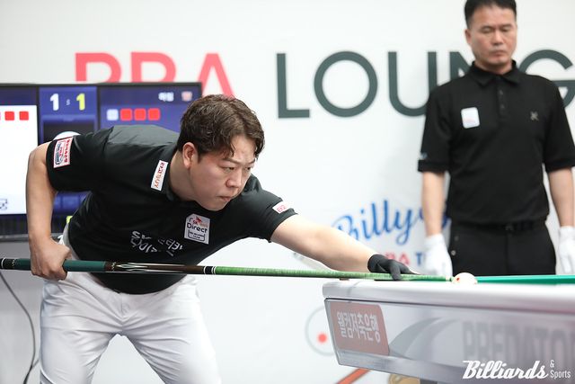 SK렌터카 리더 강동궁은 3세트 남자단식을 승리했다.