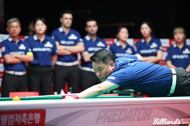 NH농협카드의 리더 조재호가 단식전 연패를 탈출하며 팀 승리를 견인했다.&nbsp; 사진=빌리어즈앤스포츠 DB