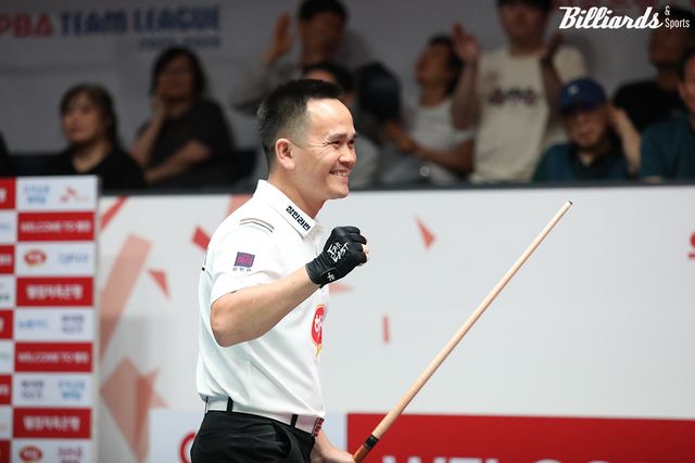 7세트 1이닝 공격에서 하이런 11점을 치며 두 번째 퍼펙트큐를 성공시킨 쩐득민(하림).