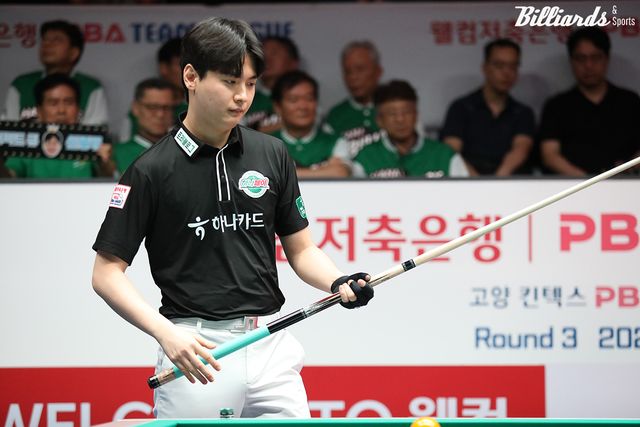 5세트에서 쩐득민(하림)을 꺾은 하나카드 신정주.