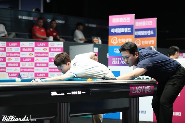 모리 vs 방민서의 128강전 뱅킹 장면.