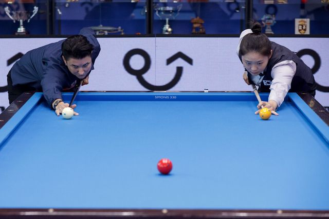 김하은 vs 클롬펜하우어 결승전 뱅킹 장면.