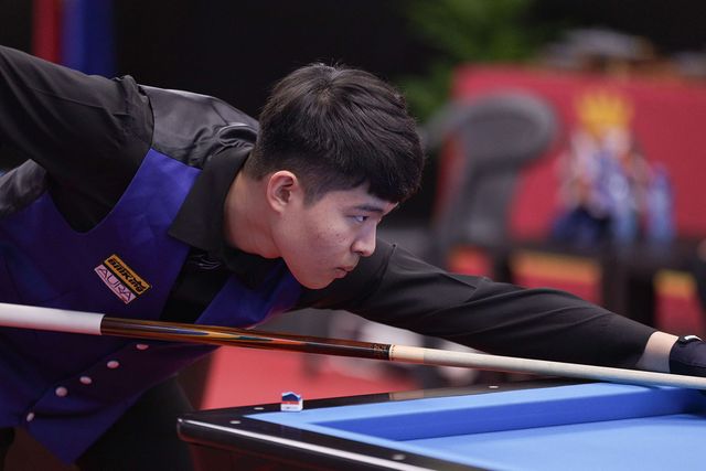 '주니어 아시아 3쿠션 챔피언' 김도현이 주니어 세계선수권대회 8강에서 김현우를 꺾고 4강에 올랐다. 사진=SOOP 제공