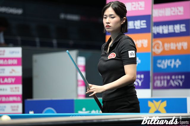 이번 시즌 LPBA 다크호스로 떠오른 박정현. 박정현은 이번 5차 투어 PPQ에서 무사히 25점을 완주하고 PQ에 올랐다. 사진=이용휘 기자