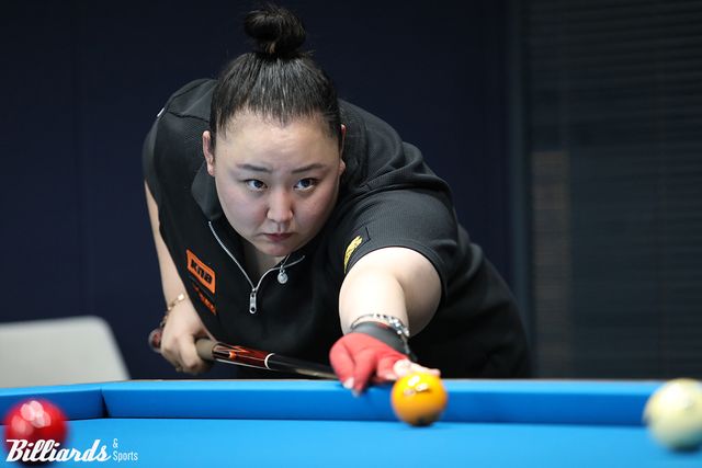 이올리비아(미국)가 여자 프로당구 데뷔 이래 최고 애버리지 1.667을 기록하며 시즌 첫 64강 진출에 성공했다.&nbsp; 사진=이용휘 기자