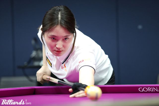 강지은(SK렌터카)은 팀리그 MVP의 여세를 몰아 애버리지 1.250으로 이화연을 꺾고 32강에 진출했다.