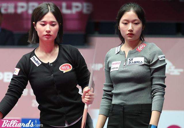 LPBA 신성들의 활약이 64강에서도 계속됐다. 박정현(왼쪽)과 한지은(오른쪽)은 32강에 진출, 16강에 도전한다.&nbsp; 사진=고양/이용휘 기자