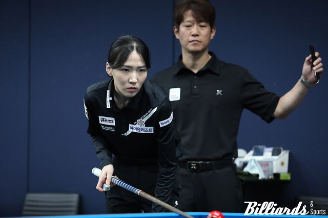 황민지를 꺾고 16강에 오른 김다희.