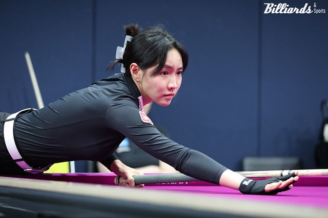 이미래와 32강에서 맞붙는 최혜미(웰컴저축은행).