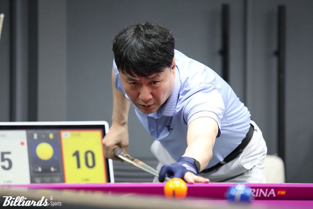 128강전에서 안토니오 몬테스(NH농협카드)를 두 차례 승부치기 끝에 1 대 0으로 꺾은 신남호