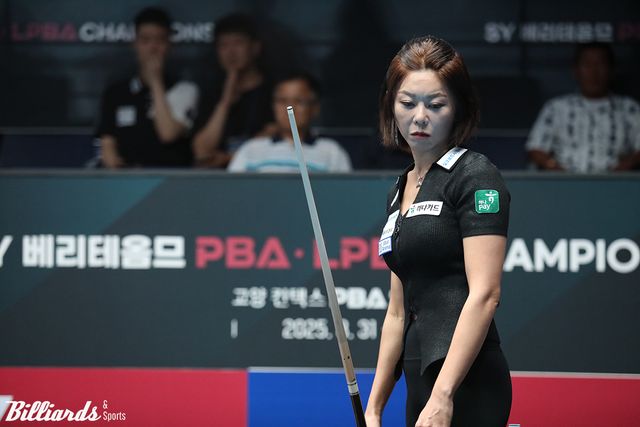 김가영은 이번 시즌 개막전 준결승전에서 최혜미에게 세트스코어 3-0으로 승리했다.