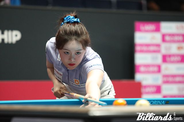 8강전 경기 중인 김보미.