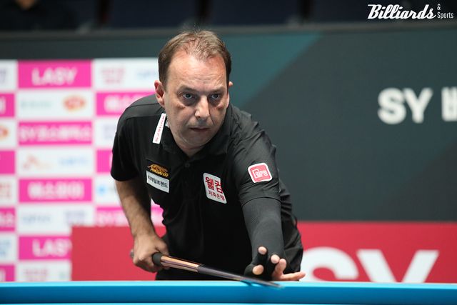 다니엘 산체스(웰컴저축은행)는 4일 열린 4차 투어 64강에서 승부치기 끝에 정대식에서 0 대 1로 져 탈락했다.&nbsp; 사진=고양/이용휘 기자