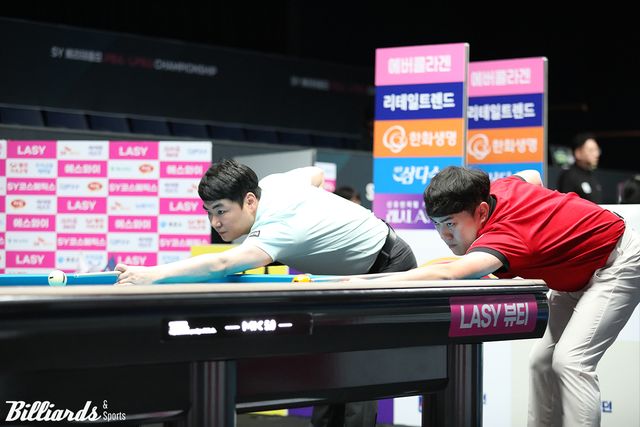 김준태 vs 이상대의 16강전 뱅킹 장면.