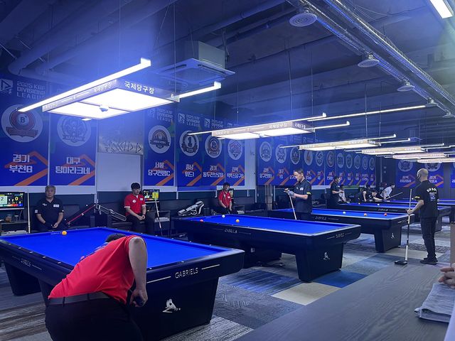 '2025 KBF 디비전리그 D2 리그'가 열리고 있는 광주광역시의 국제당구클럽. 사진=KBF 제공