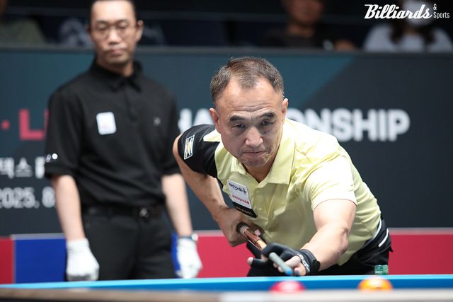 개막전 4강에 올랐던 한국의 베테랑 이승진(55)이 4차 투어에서 준결승에 오르며 사상 첫 결승행에 도전한다.&nbsp; 사진=고양/이용휘 기자