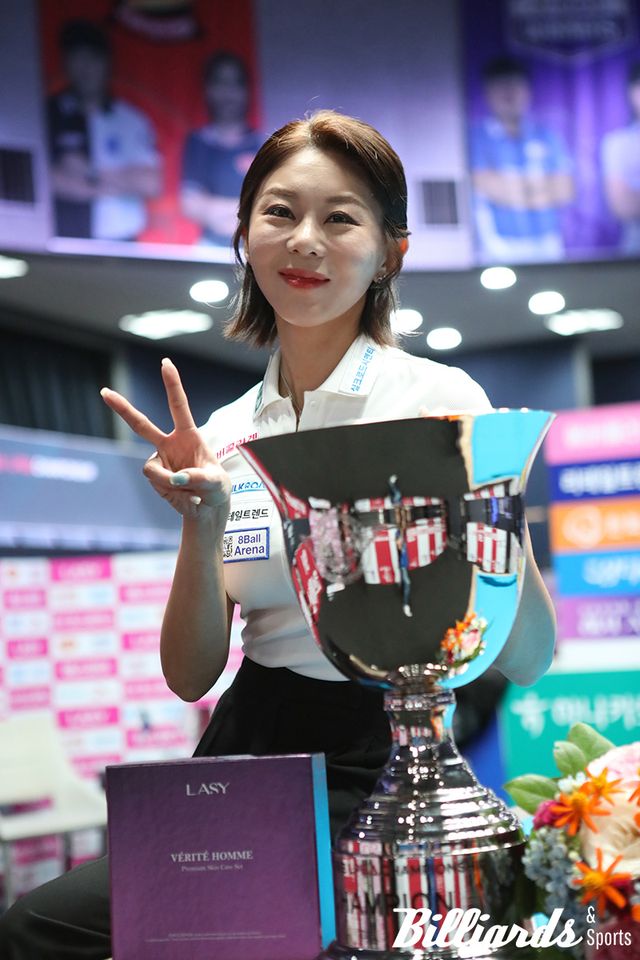 LPBA 투어 개인 통산 16승을 거둔 김가영.