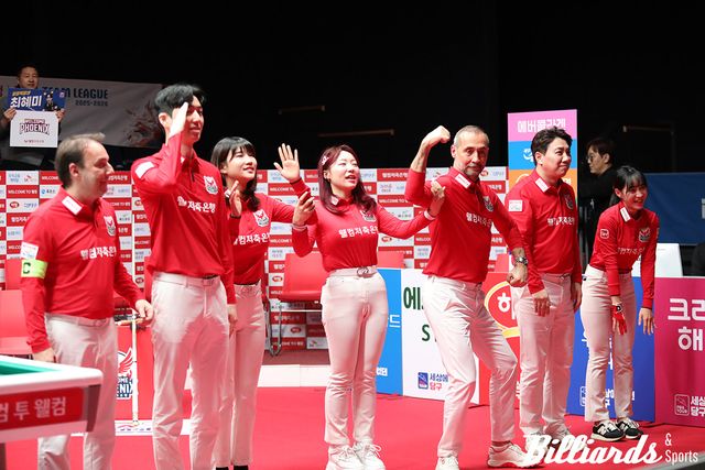 정규리그 2위 자리를 위협 중인 웰컴저축은행.