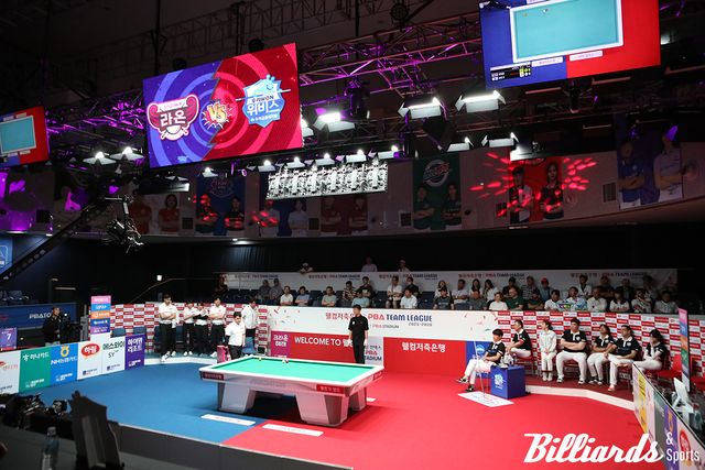 포스트시즌 순위 5위 팀 크라운해태와 4위 팀 우리금융캐피탈의 와일드카드전으로 여섯 번째 PBA 팀리그 포스트시즌이 시작된다. 사진은 이번 시즌 맞붙은 우리금융캐피탈과 크라운해태. 사진=이용휘 기자