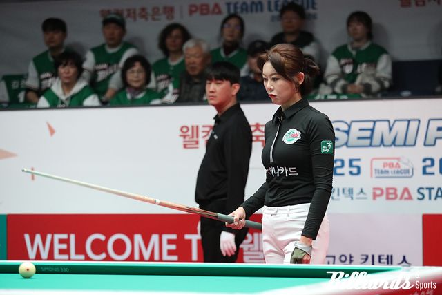 2세트에 사카이 아야코와 승리를 합작한 김가영