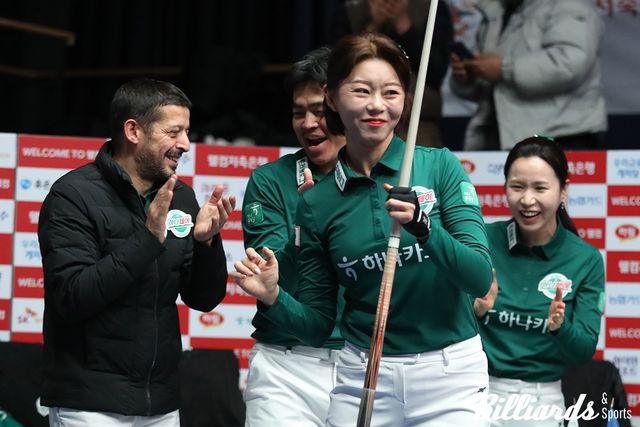 파이널 1, 2차전 모두 6세트 승리를 거두고 팀에 2승을 안긴 김가영. 사진=고양/이용휘 기자