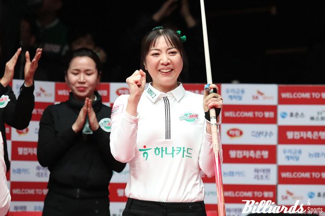 PBA 팀리그 포스트시즌 파이널 자신의 마지막 경기에서 승리한 사카이 아야코가 밝게 웃고 있다. 사진=고양/이용휘 기자