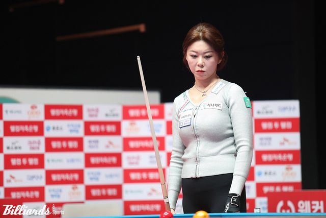 김가영은 최근 세 차례 정규투어 부진을 씻으며 8강 진출을 노리게 됐다.