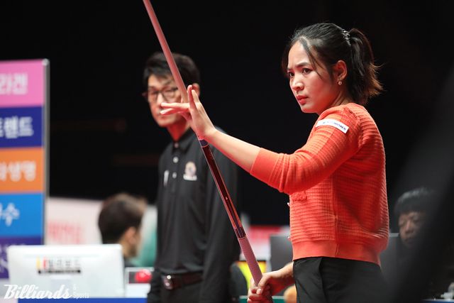 스롱은 29일 벌어지는 16강전에서 이지은을 상대로 두 대회 연속 8강 진출에 도전한다.