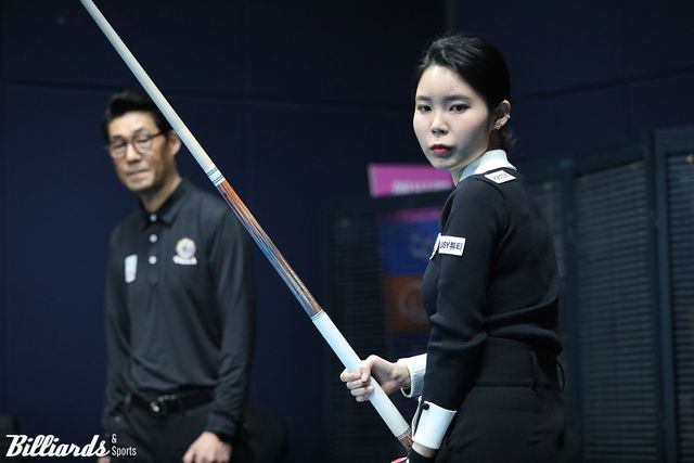 32강에서 정수빈과 16강행을 다투는 이우경(에스와이).