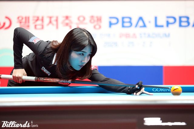 용현지(웰컴저축은행)는 64강에서 이미래(하이원리조트)를 21이닝 만에 25:17로 제압했다.