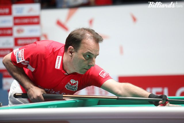 다니엘 산체스(웰컴저축은행)가 27일 열린 9차 투어 128강전에서 임지훈을 3-0으로 꺾고 64강에 진출했다.&nbsp; 사진=고양/김민영, 이용휘 기자