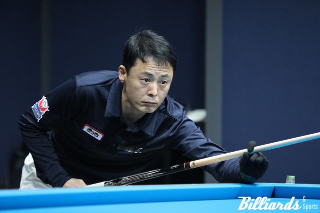 128강전과 64강전에서 연속으로 2점대의 애버리지를 기록한 문성원.