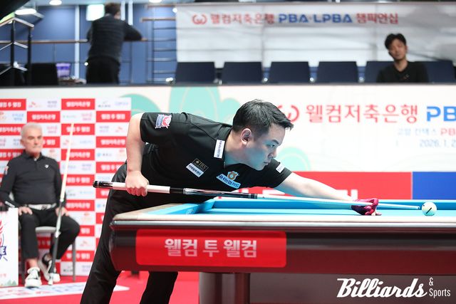 64강에서 아드난 윅셀과 대결한 조재호는 2점대의 애버리지로 32강 진출을 확정했다. 고양/이용휘 기자