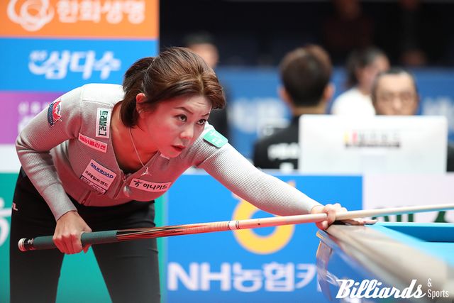 정수빈을 상대로 고전한 김가영은 2세트와 3세트 막판에 감각을 되찾으며 장타로 추격전을 벌였지만, 끝내 상황을 뒤집지 못했다.