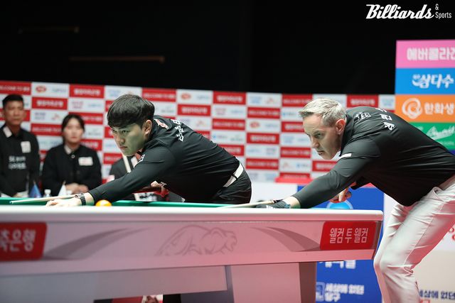 김준태-에디 레펀스(벨기에)의 뱅킹.&nbsp;사진=고양/이용휘 기자