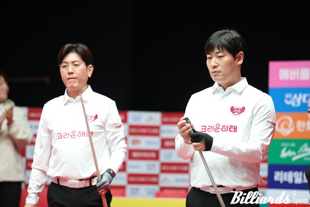 1세트에 출전한 노병찬과 김재근