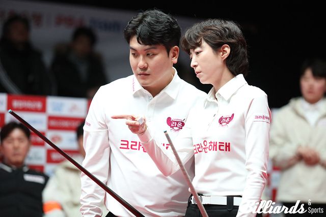 이틀연속 4세트 승리를 이끈 오태준-임정숙.