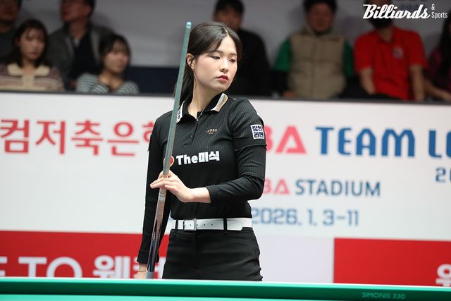 김가영(하나카드)을 6세트에서 꺾은 하림 박정현.