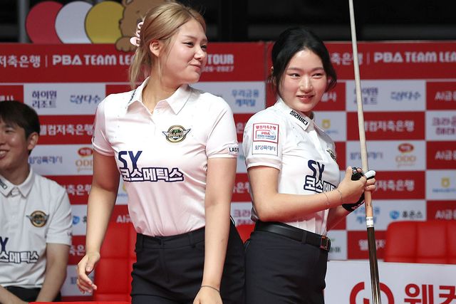 에스와이의 권발해와 한지은. 사진=PBA 제공