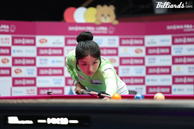 한지은(에스와이)은 애버리지 1.737을 기록하며 32강전 승리를 거뒀다.