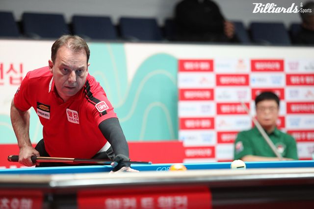 다니엘 산체스(웰컴저축은행)가 2일 열린 9차 투어 웰컴저축은행 PBA 챔피언십 준결승전에서 베트남의 응우옌득아인찌엔을 4-0으로 완파하고 4회 연속 결승 진출을 달성했다. 사진=고양/이용휘 기자