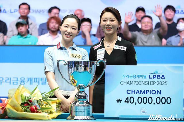 이번 시즌 개막전 결승에서 마지막으로 대결한 두 선수. 김가영이 4-0으로 차유람을 꺾고 우승을 차지했다.