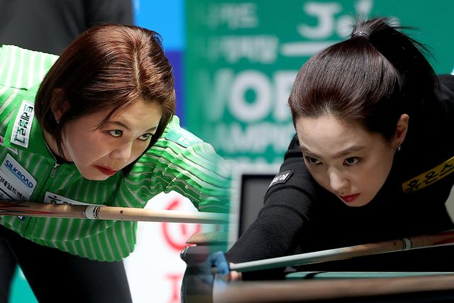 김가영(왼쪽)과 차유람(오른쪽)이 LPBA 월드챔피언십에서 통산 7번째 맞대결을 벌인다.&nbsp; 사진=PBA 제공